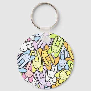 colour bunnies keychain