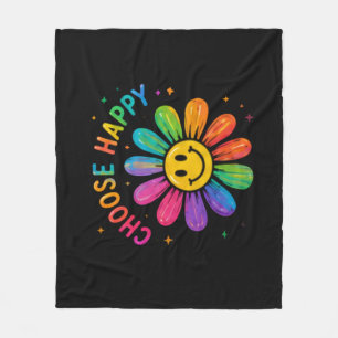 Colour Burst Abstract Art Fleece Blanket