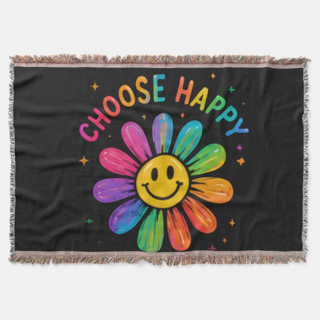  Colour Burst Abstract Art Throw Blanket (Front)