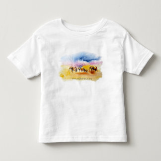 Colour burst elephant herd design toddler t-shirt