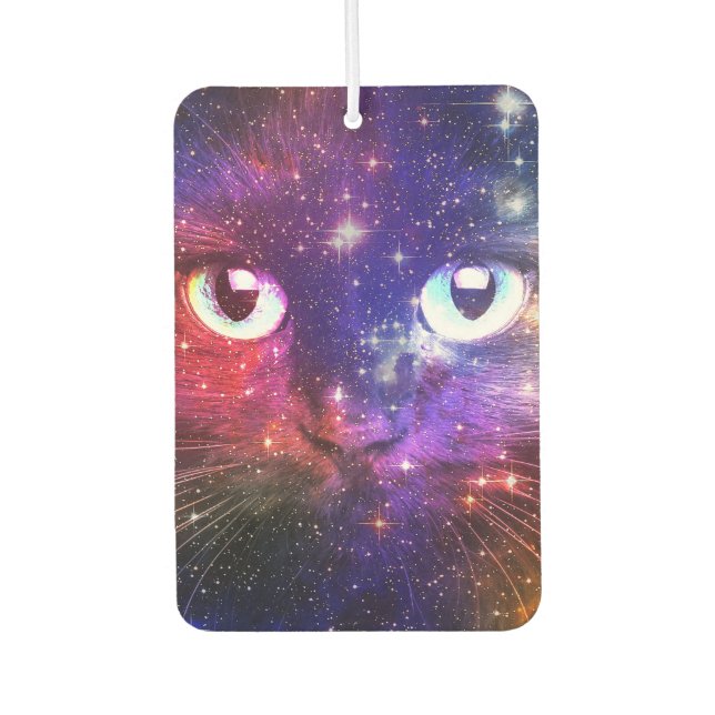 Colour Burst Galaxy Cat  Air Freshener (Front)