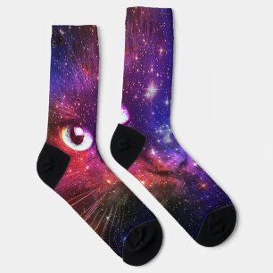 Colour Burst Galaxy Cat  Socks