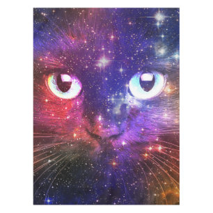 Colour Burst Galaxy Cat Tablecloth