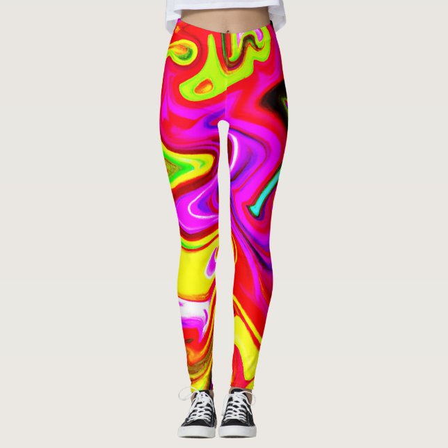 Colour Burst Pattern Leggings (Front)