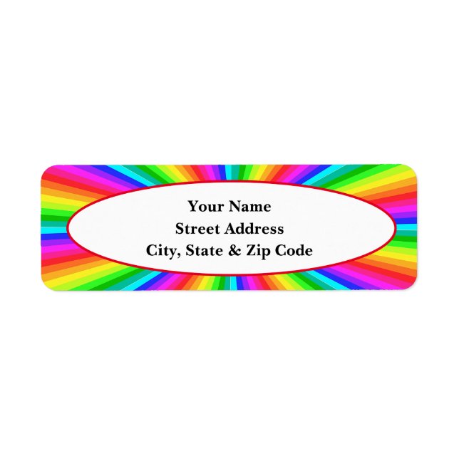 Colour Burst Return Address Labels (Front)