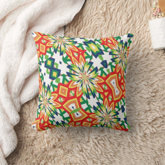 Colour Burst Throw Pillow (Blanket)