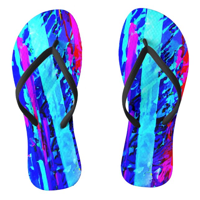 Colour Bursting Pattern Flip Flops (Footbed)