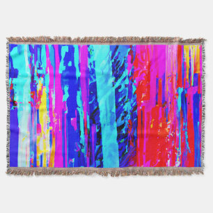 Colour Bursting Pattern Throw Blanket