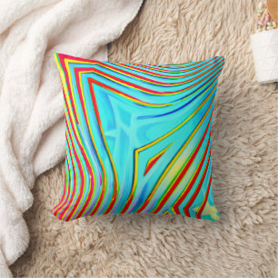 Colour Bursting Pattern Throw Pillow
