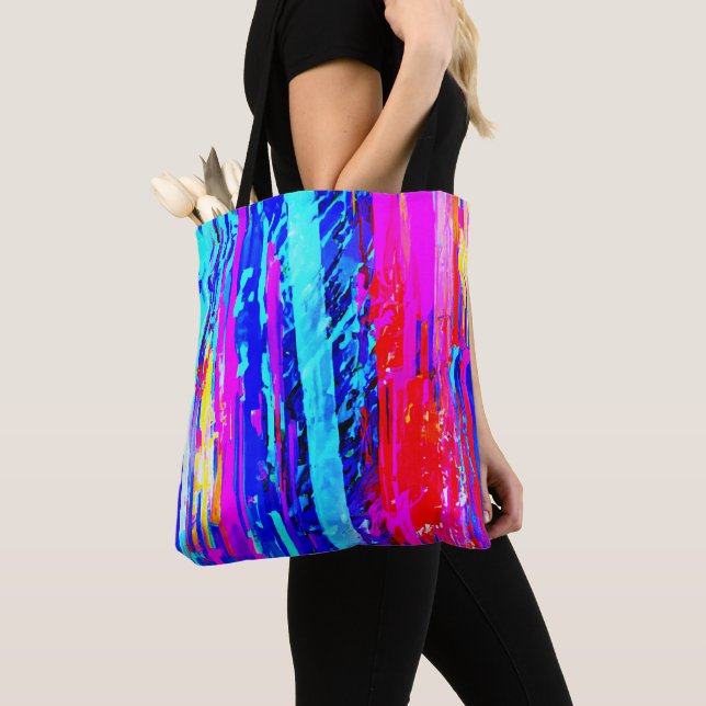 Colour Bursting Pattern Tote Bag (Close Up)