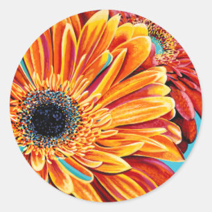 Colour Bursts II Classic Round Sticker