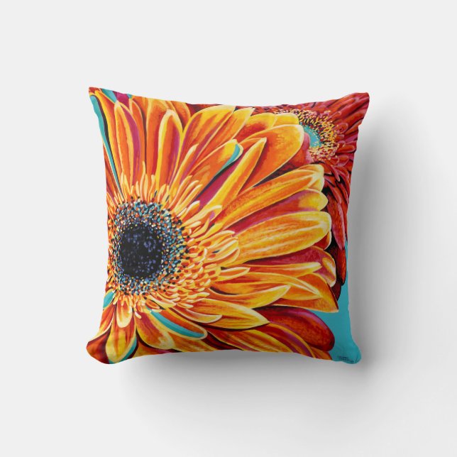 Colour Bursts II Throw Pillow (Front)