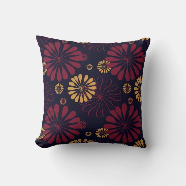 Colour Bursts Throw Pillow (Front)