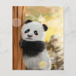 Colour Cartoon Panda   Funny Cute Gift Flyer