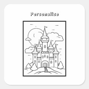 Colour Castle Personalize   Square Sticker