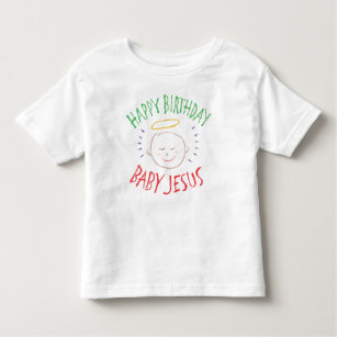 Colour Chalk Happy Birthday Baby Jesus Religious Toddler T-shirt