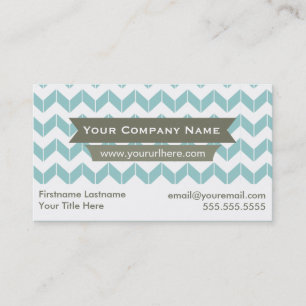 Colour Changeable Modern Chevron Business Cards