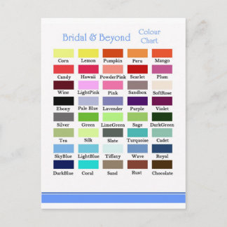 Colour Chart1 Postcard