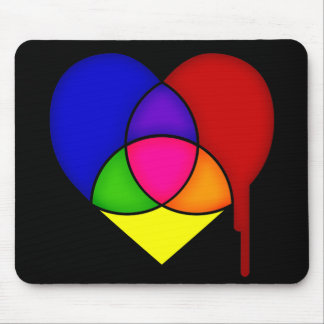 colour chart heart mouse pad