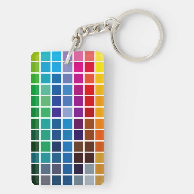 colour chart texture pattern background code palet keychain (Back)