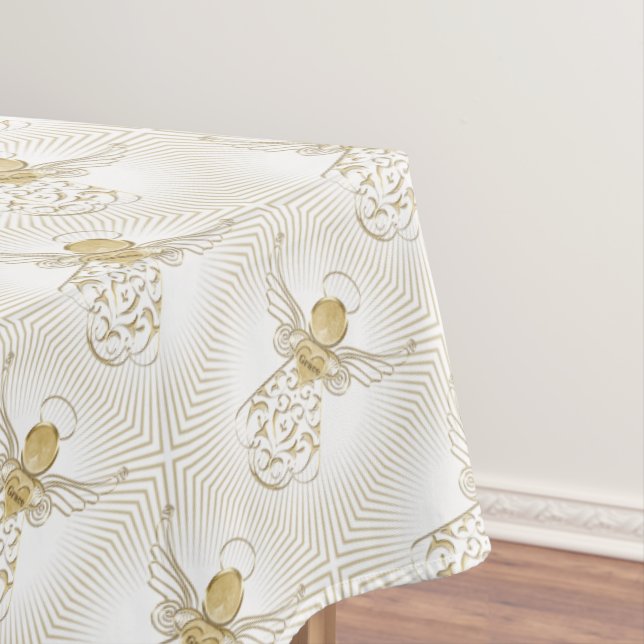 Colour Choice: Christmas Angel of Grace Sunbeams Tablecloth (In Situ)
