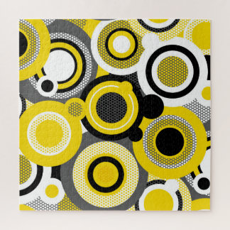 Colour circles, abstract geometric seamless textur jigsaw puzzle