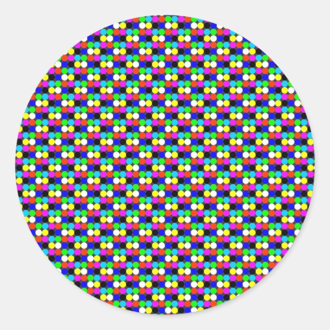colour circles as classic round sticker (Front)