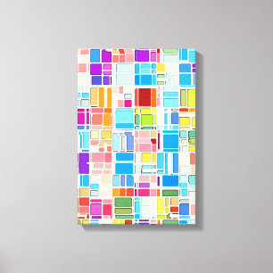Colour City from Above Canvas Print