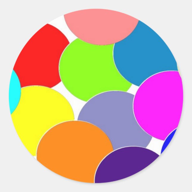 colour classic round sticker (Front)