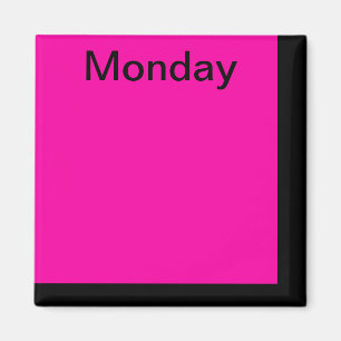Colour Code Day of Week Magnet Calendar Visual