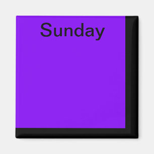 Colour Code Day of Week Magnet Calendar Visual Too