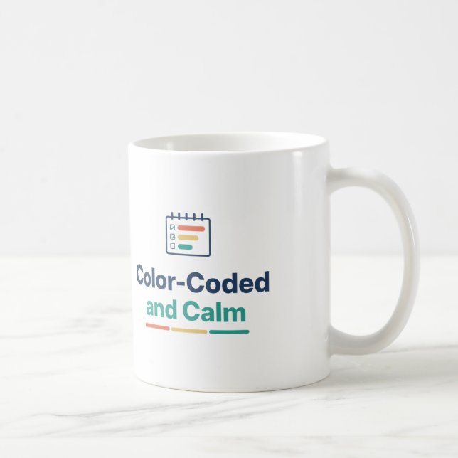 Colour Coded and Calm Planner Lover Organized Coffee Mug (Right)