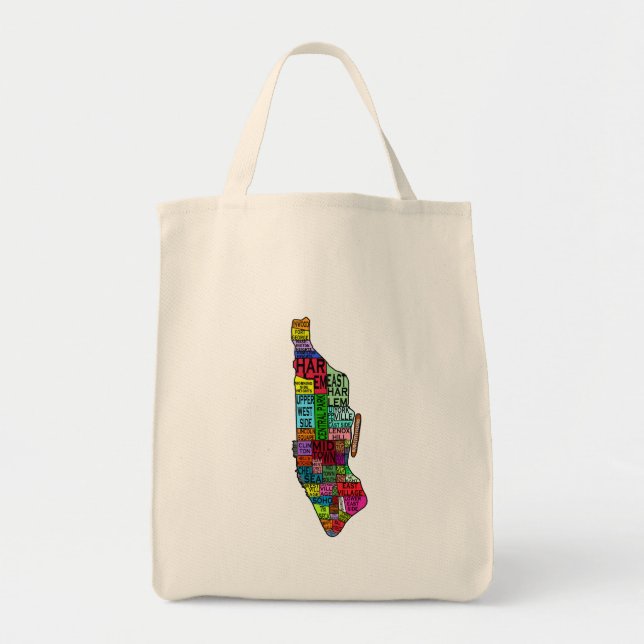 Colour Coded Manhattan NYC Tshirts, Hoodies Tote Bag (Front)