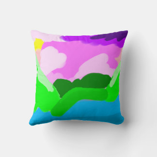Colour Coded Scenery Throw Pillow