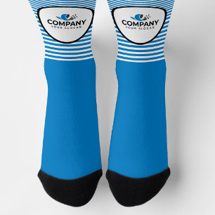 Colour coded stripes company logo socks