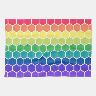colour collector hexagons kitchen towel