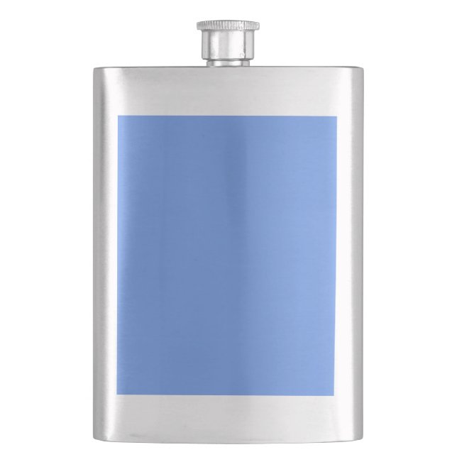 colour cornflower blue hip flask (Front)