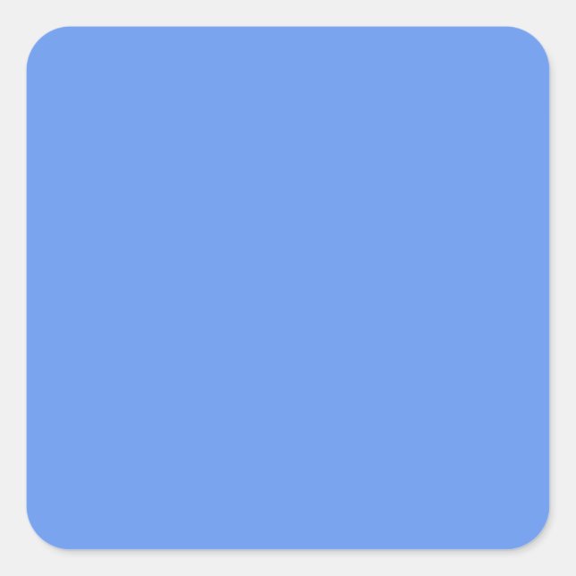 colour cornflower blue square sticker (Front)