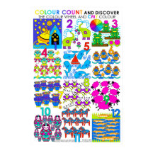 Colour Count and Discover CMY Large Poster