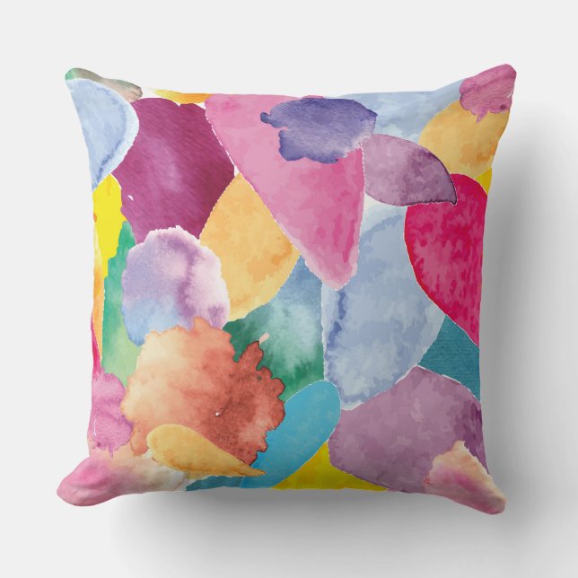 Colour crash 2 throw pillow (Front)
