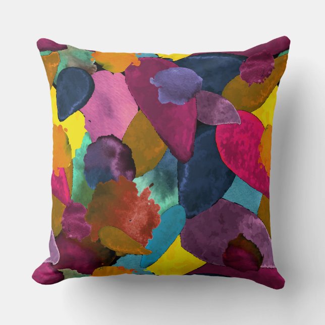 Colour crash 3 throw pillow (Front)