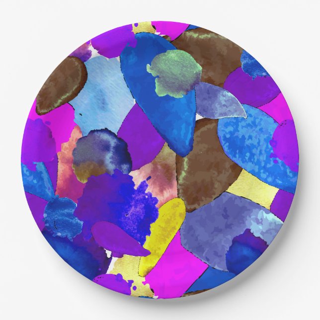 Colour crash 4 paper plate (Front)