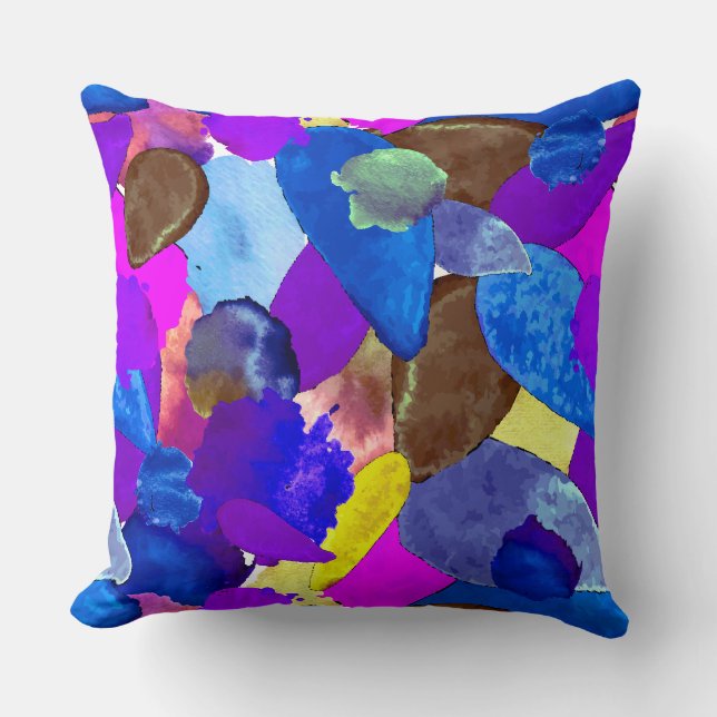 Colour crash 4 throw pillow (Front)