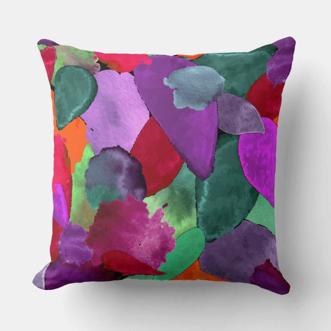 Colour crash throw pillow (Front)