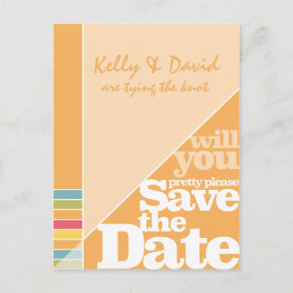 Colour Creative Funky Save the Date Post Card