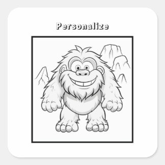 Colour Creature Personalized  Square Sticker