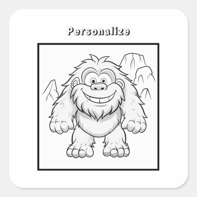 Colour Creature Personalized  Square Sticker (Front)