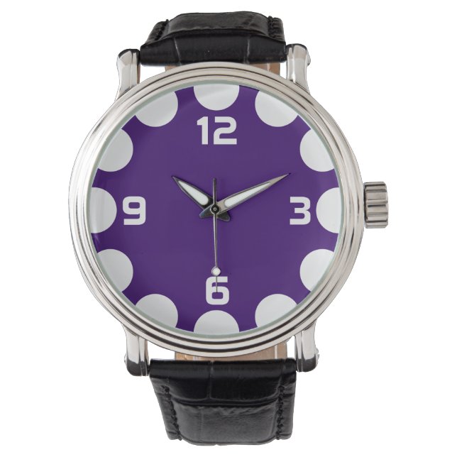 Colour Crescent - White on Deep Purple Watch (Front)