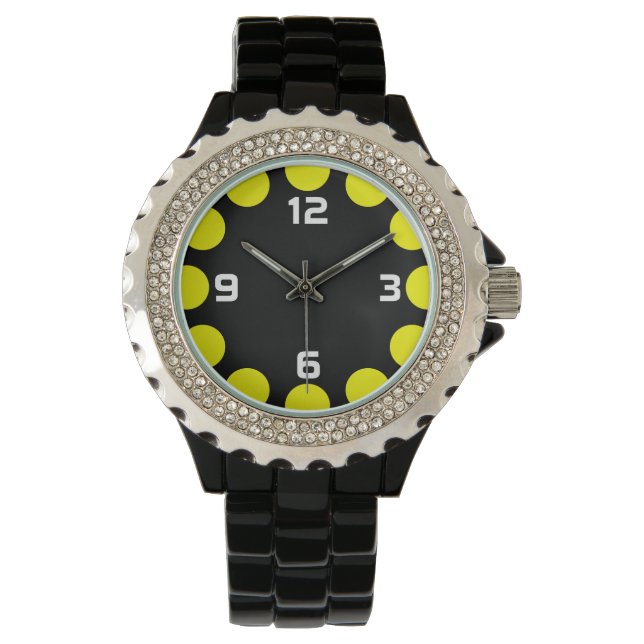 Colour Crescent - Yellow on Black Watch (Front)
