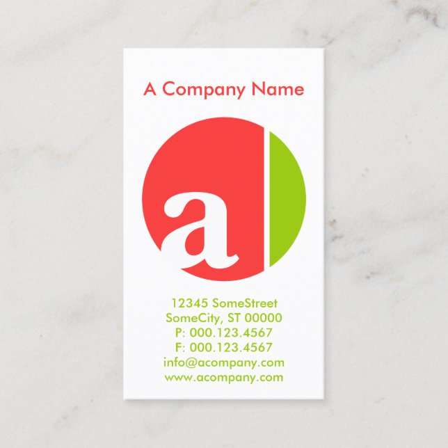colour crush circles business card (Front)